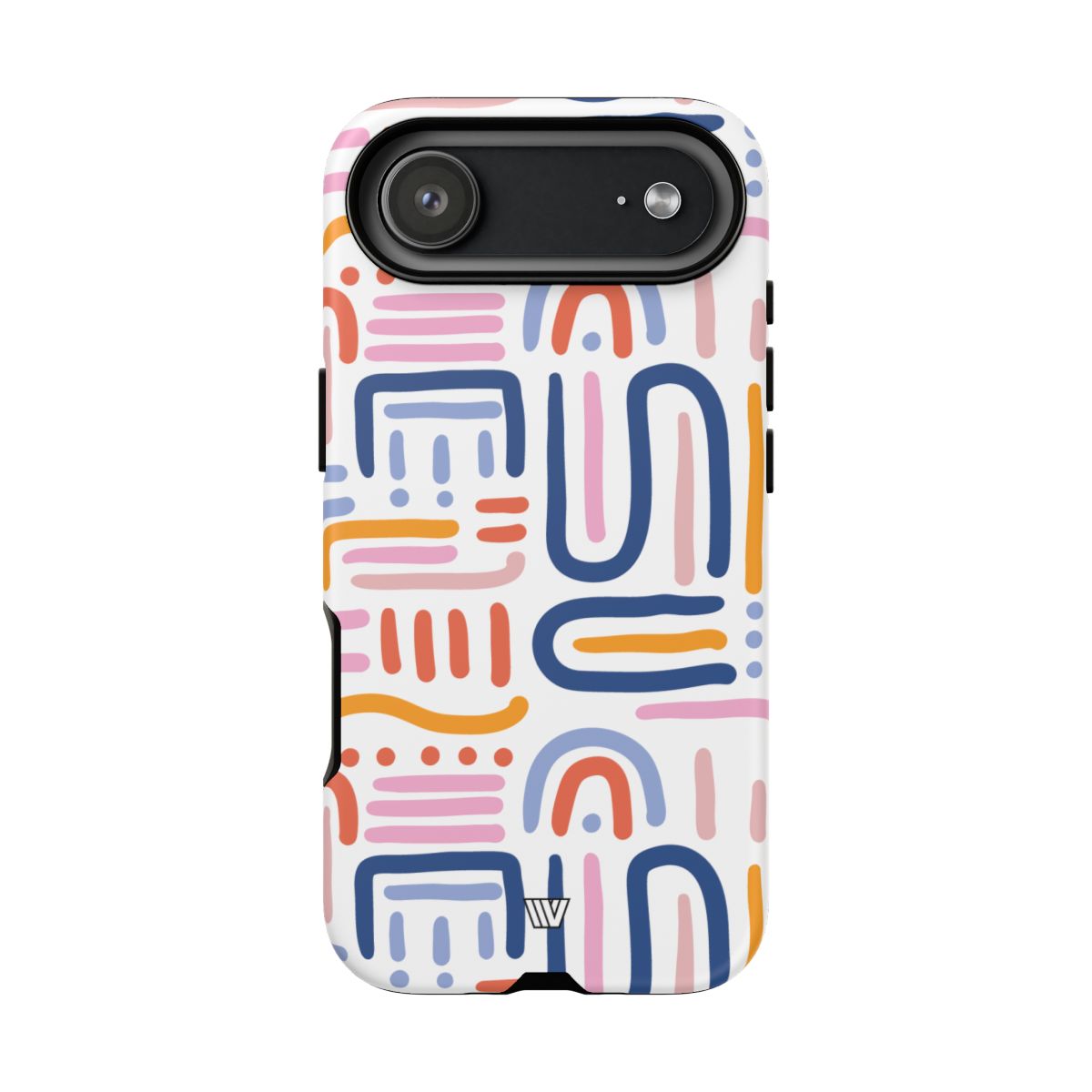 Memphis Bold Lines Tough Phone Case – iPhone 17 Air, Matte