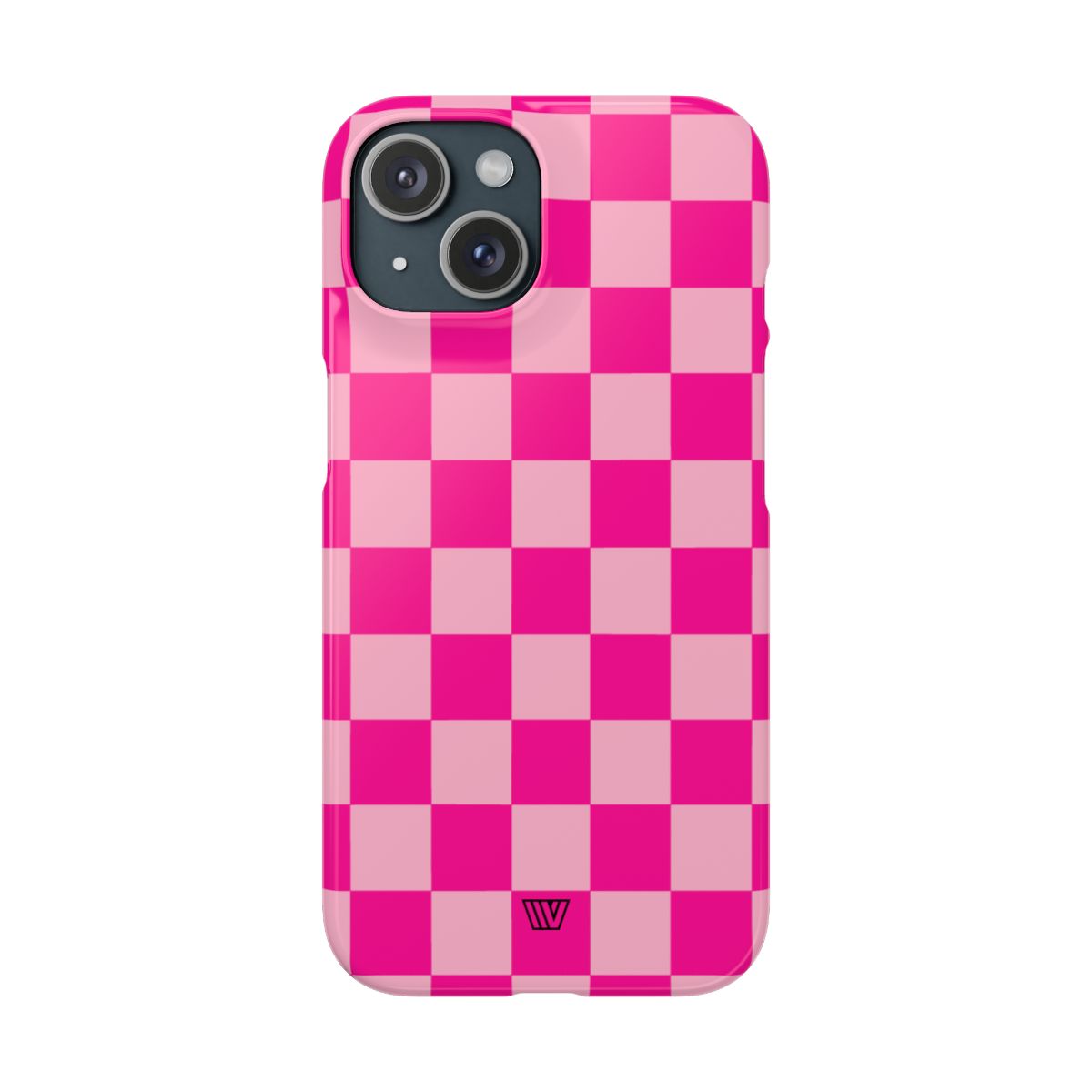HOT PINK CHECKERBOARD | Slim Phone Case