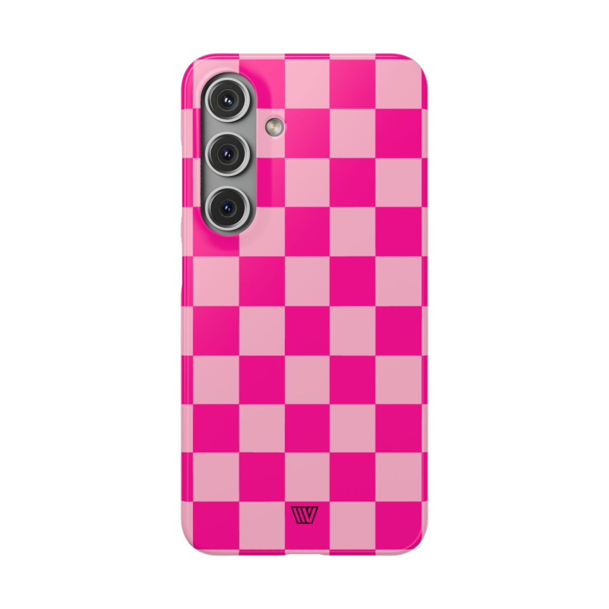 HOT PINK CHECKERBOARD | Slim Phone Case
