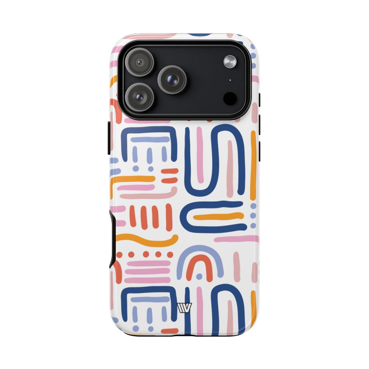 Memphis Bold Lines Tough Phone Case – iPhone 17 Pro Max, Glossy