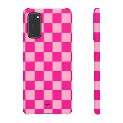 HOT PINK CHECKERBOARD | Slim Phone Case