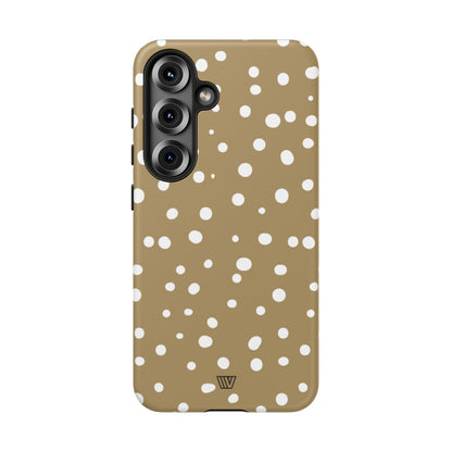 Dark Beige Dots Tough Phone Case – Samsung Galaxy S25, Matte