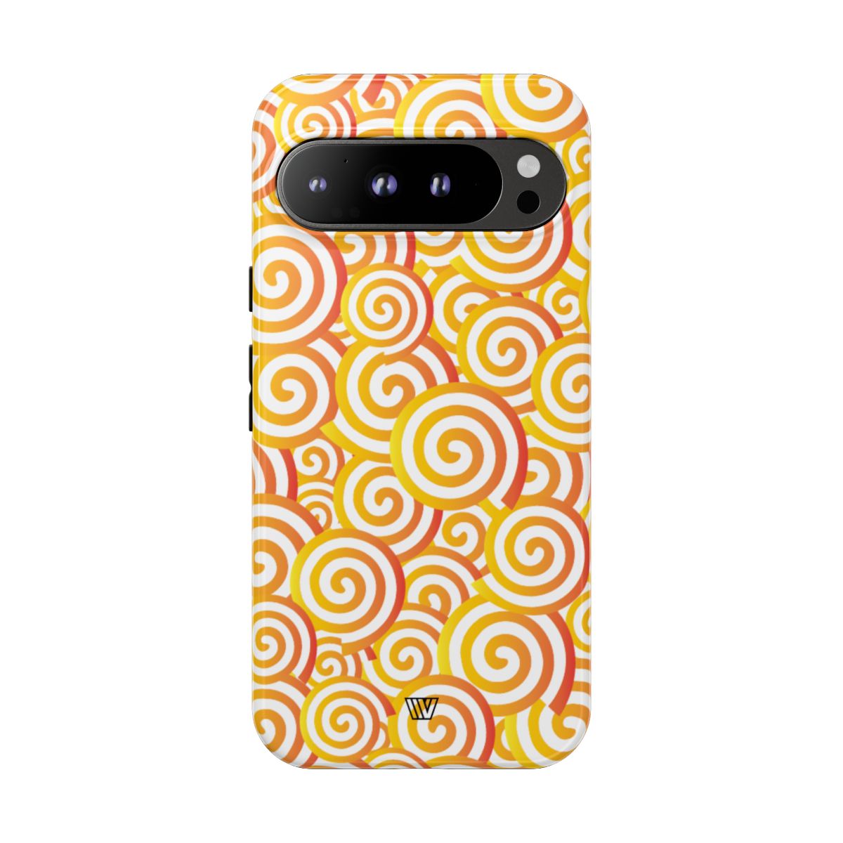 Abstract Spiral Orange Tough Phone Case – Google Pixel 9 Pro XL, Glossy