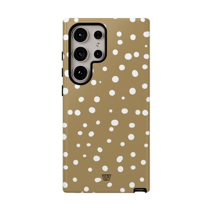Dark Beige Dots Tough Phone Case – Samsung Galaxy S24 Ultra, Glossy