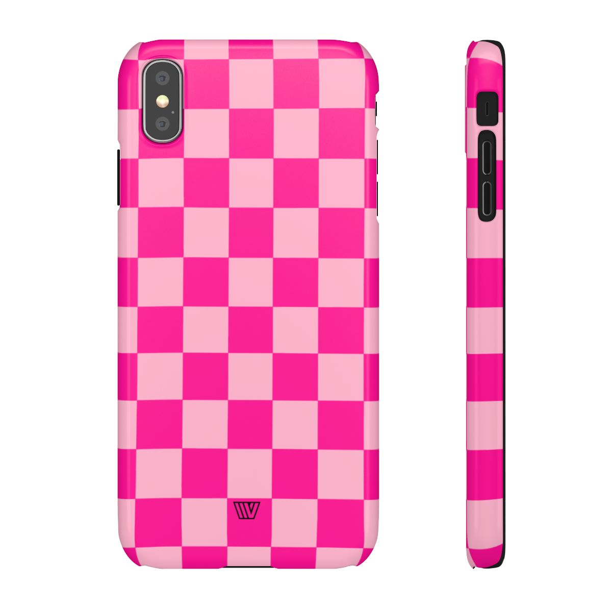 HOT PINK CHECKERBOARD | Slim Phone Case