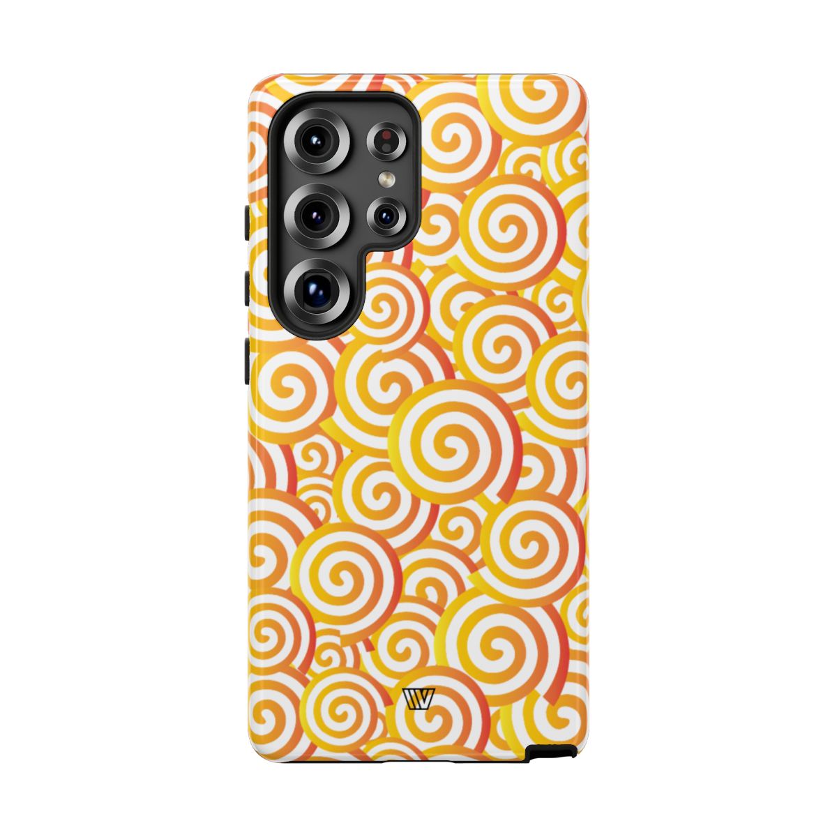 Abstract Spiral Orange Tough Phone Case – Samsung Galaxy S25 Ultra, Glossy