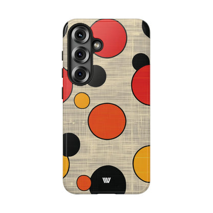 Mid-Century Dots Tough Phone Case – Samsung Galaxy S25, Glossy